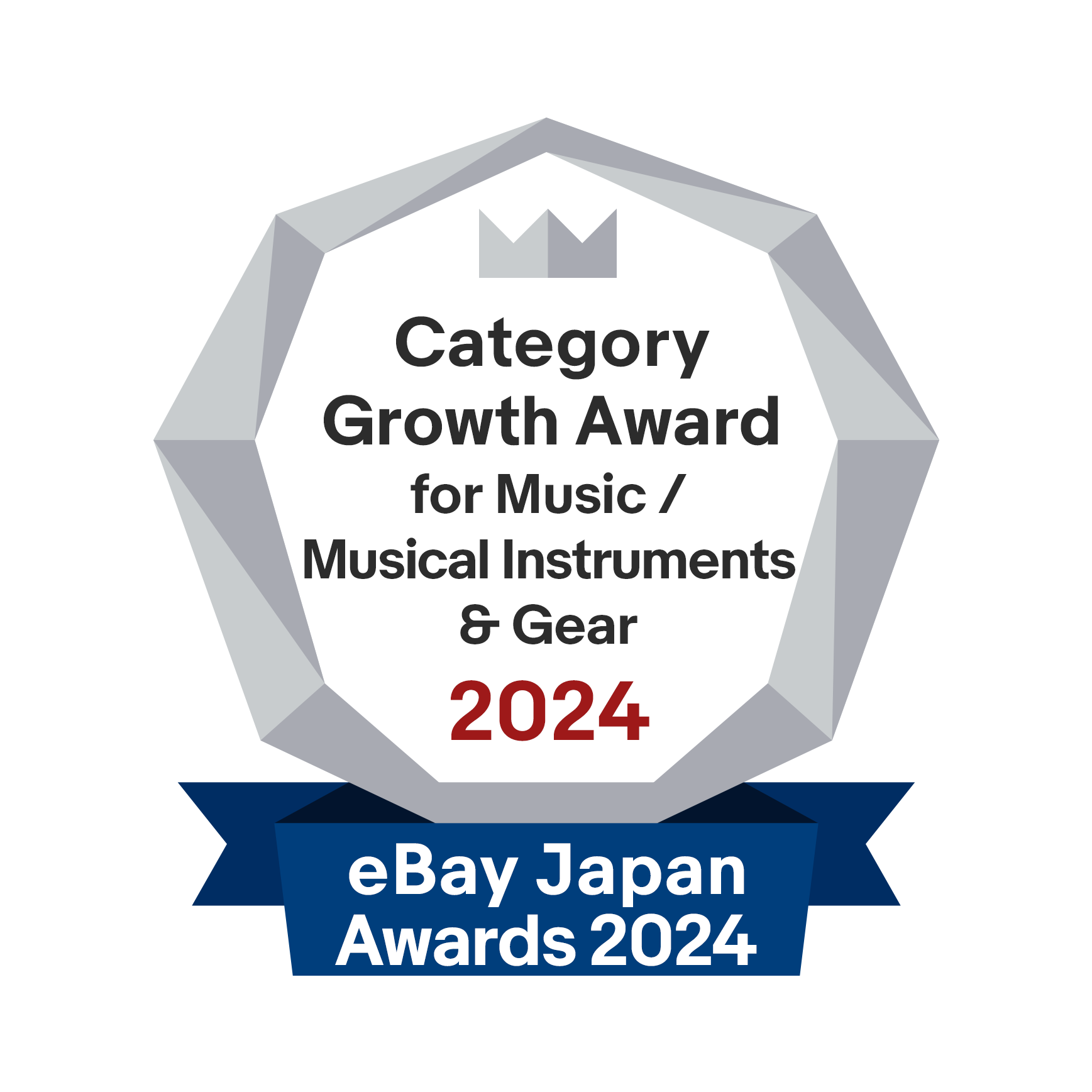 エンブレム：Category Growth Award for Music / Musical Instruments & Gear 2024